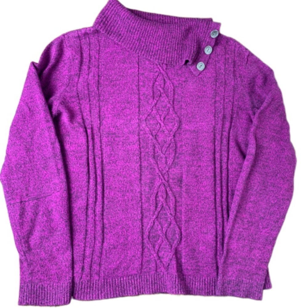 Christopher & Banks Purple sweater  80s vibe EUC S